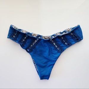 Acacia Chuns Crochet Bikini Blue Bottom